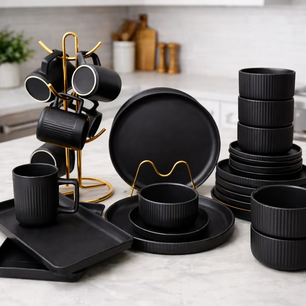 32pcs Matte Finish Porcelain Dinner Set