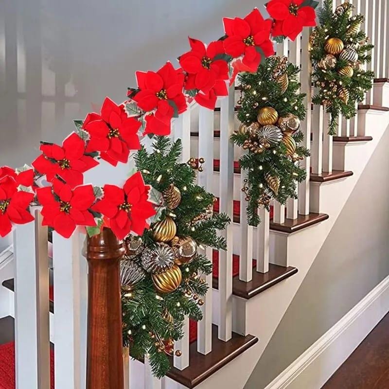 Christmas poinsettia Garland