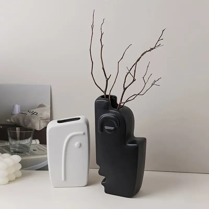 Dual Muse Ceramic Vase Set