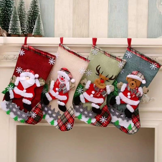 4pcs set Christmas Socks