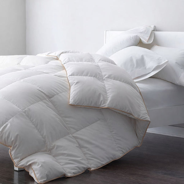 Gemelli Colllection white goose cotton premium fluffy duvet 230x230cm luxury hotel quality bedding ultra soft lightweight quilted duvet breathable warm comforter white bedroom bedding fluffy all season duvet elegant quilted comforter premium bedroom essentials luxury sleep collection