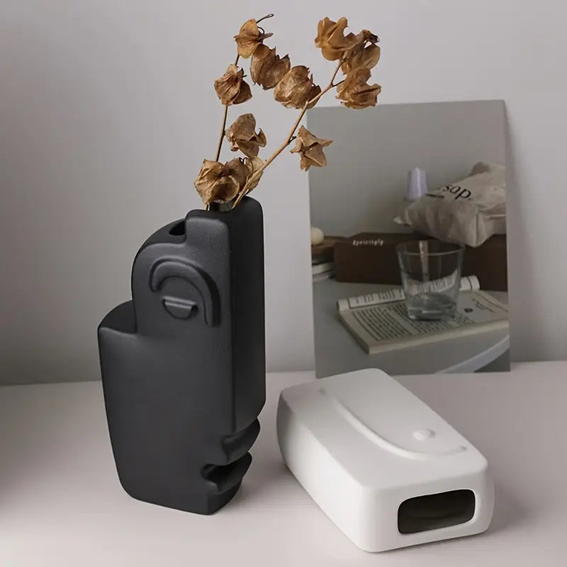 Dual Muse Ceramic Vase Set