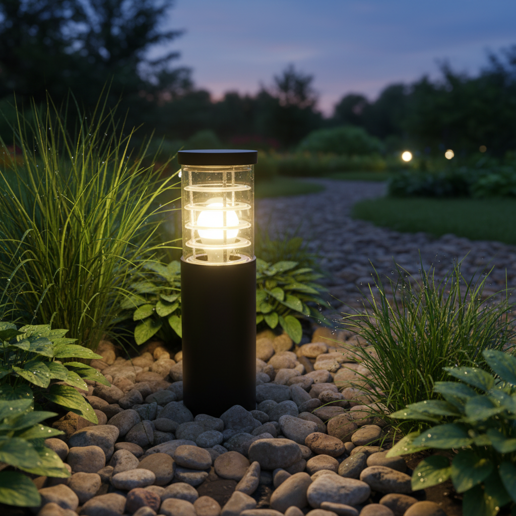 LED Bollard Light with E27 Holder LL 22BL-67-04-BK-WW
