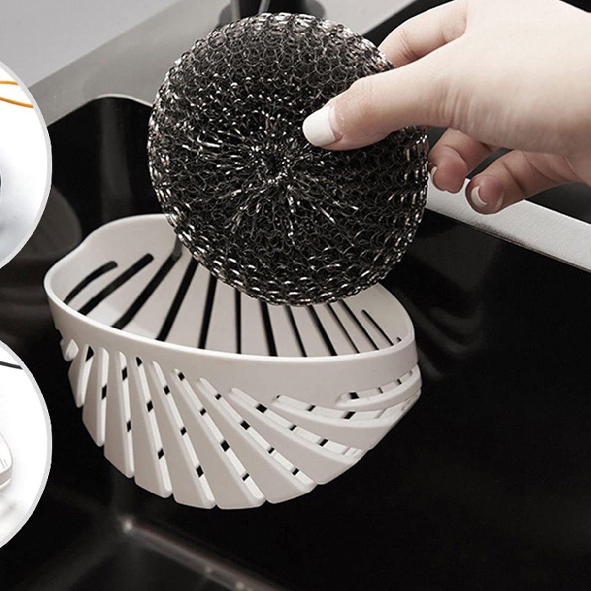 Sink Drain Rack, Kitchen Hanging Basket Sponge Holder
