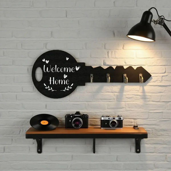 Wall Mounted Decorative Wooden Key Organizer