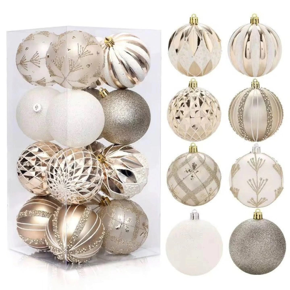 16 pcs Set of 8cm Christmas Balls