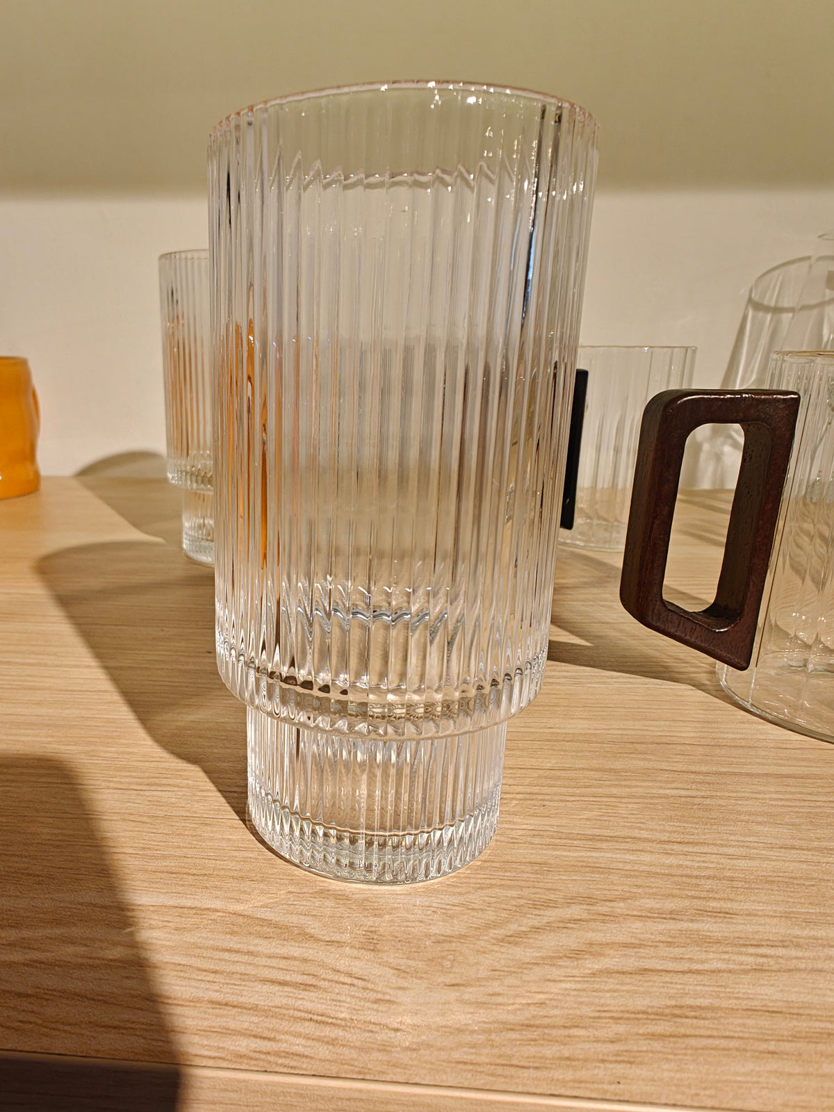 Ribbed Water Glasses