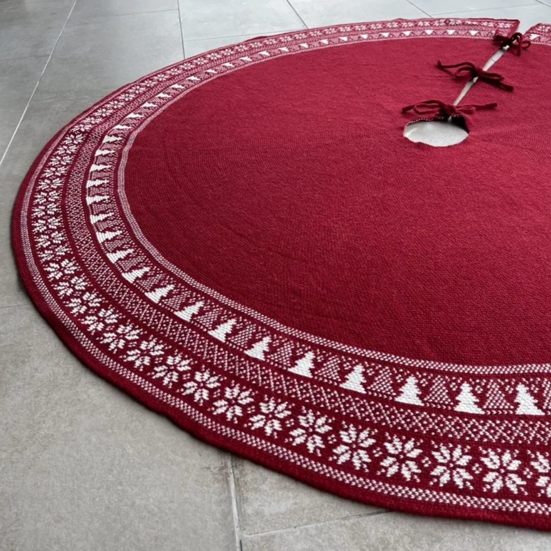 122cm Knitted Christmas Tree Skirt