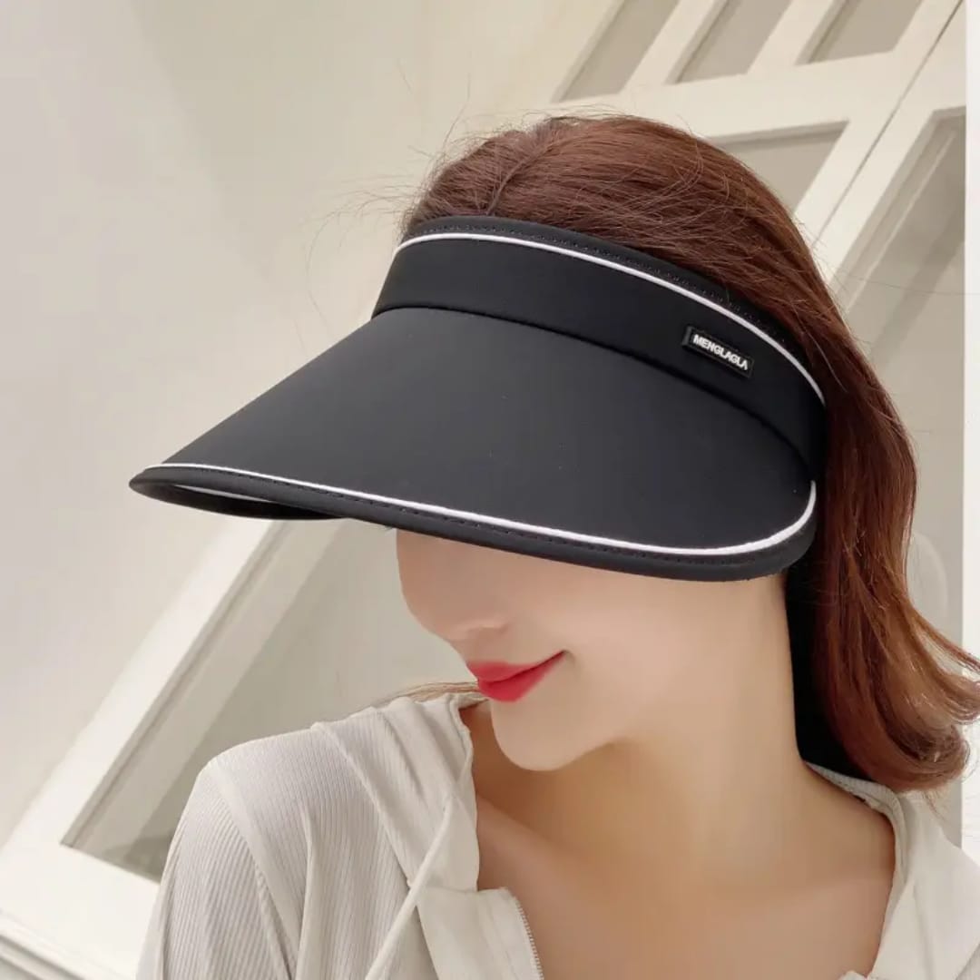 Women’s UV Protection Sun Hat – Wide Brim Empty Cap for Outdoor Cycling and Summer Face Shade