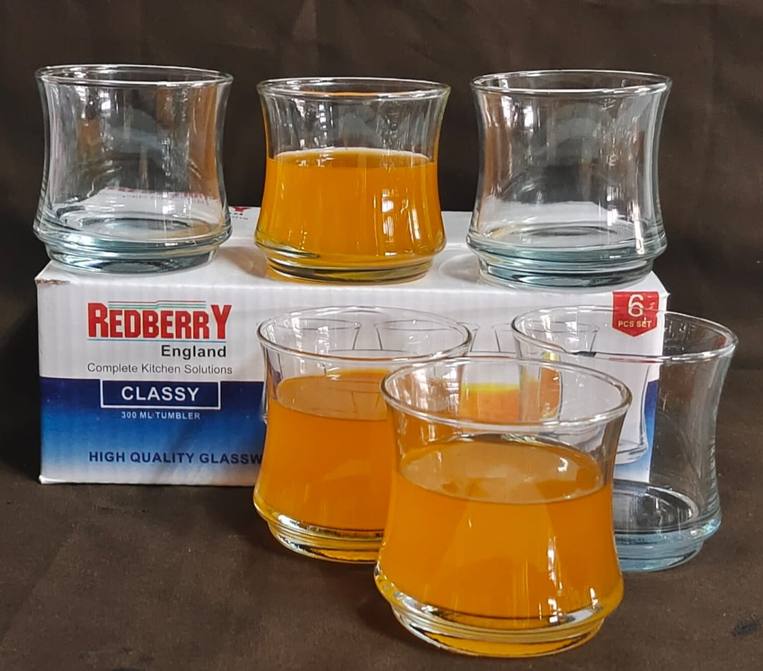 6Pcs Glass 300ML