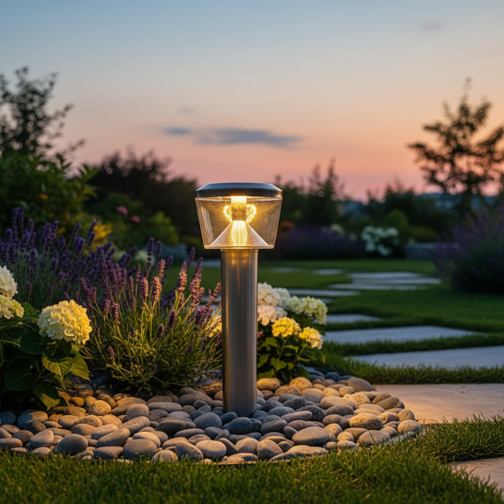 Anodized Aluminium LED Bollard Light LL 202P-0430-SS-WW