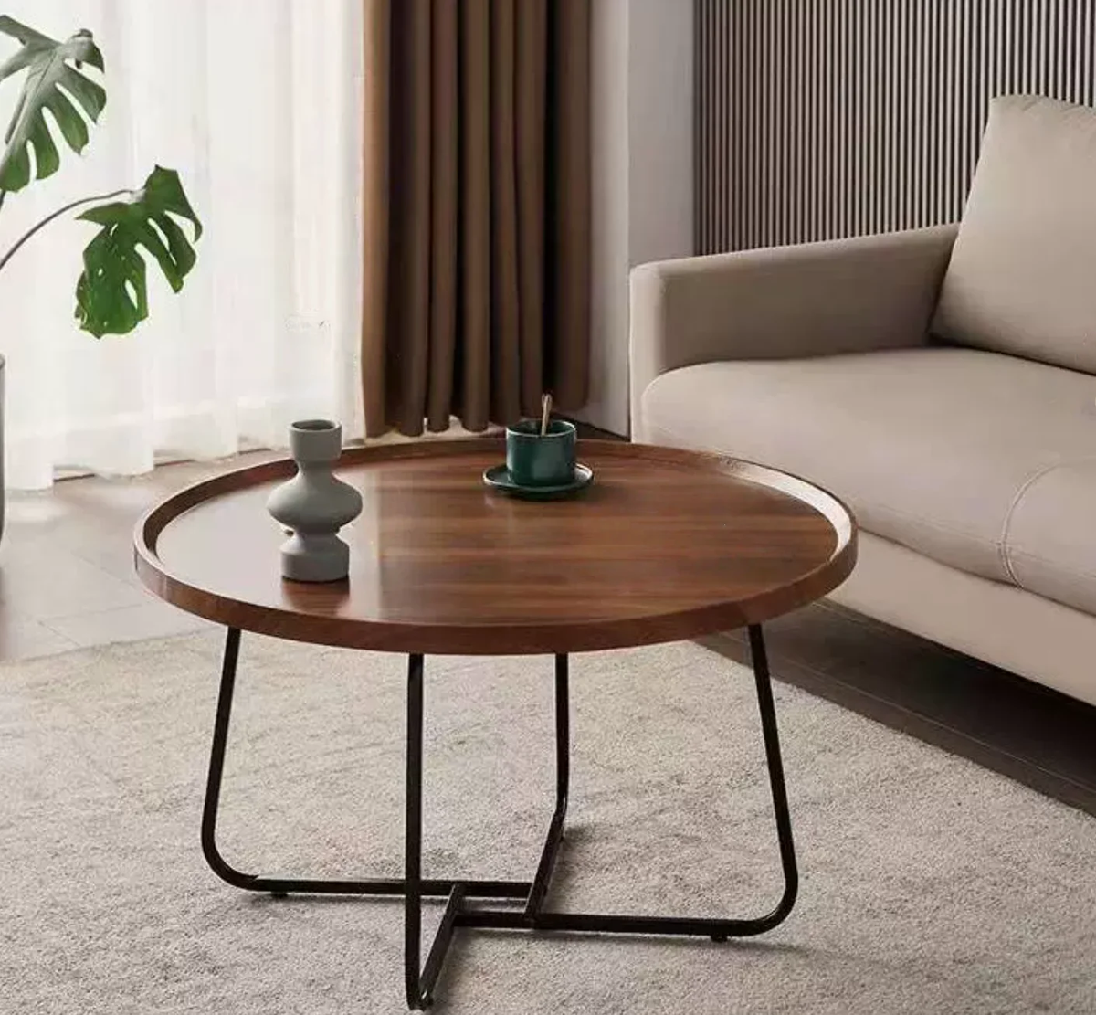 Wooden Nesting Coffee Table Set 2 Pieces