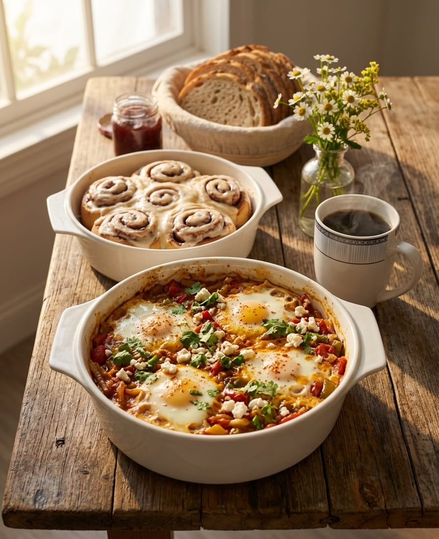Gemelli Colllection 2pc round ceramic baking tray oven safe bakeware set casserole lasagna brownie roasting dishes modern ceramic baking pans kitchen serving trays