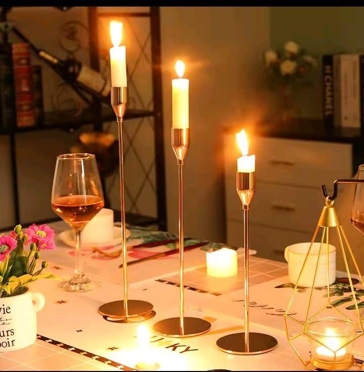3 in 1 Metallic Candle Holder