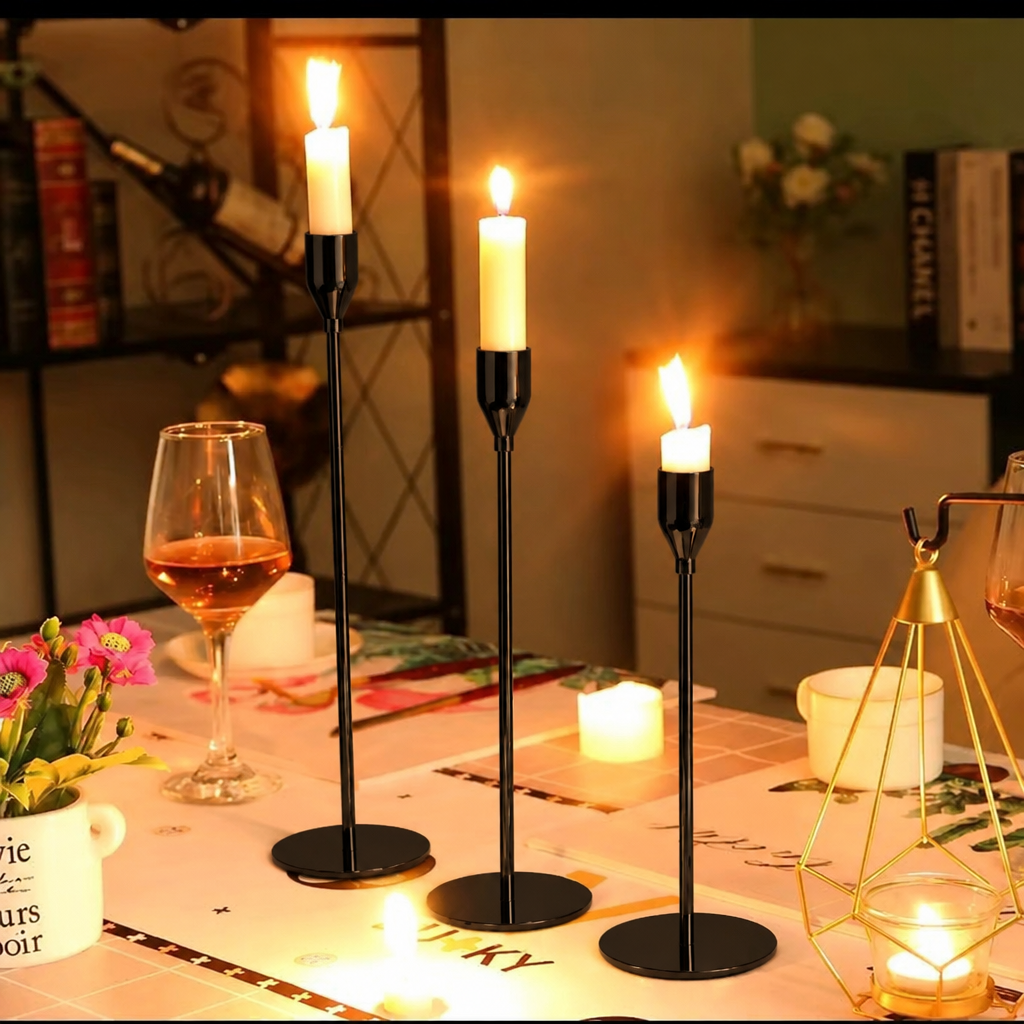 3 in 1 Metallic Candle Holder