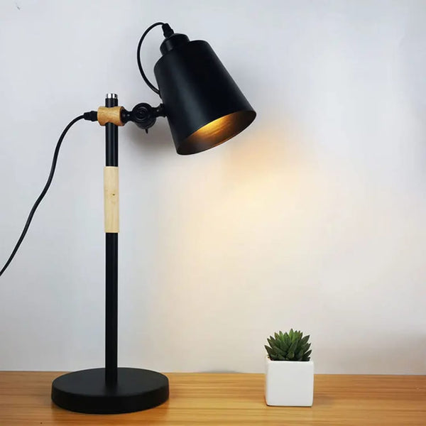 Gemelli Colllection wood and metal desk lamp Nordic minimalist table lamp study light bedside office desk lighting modern wooden base metal frame lamp reading desk light Scandinavian style home decor lamp energy efficient table lamp stylish workspace lighting fixture