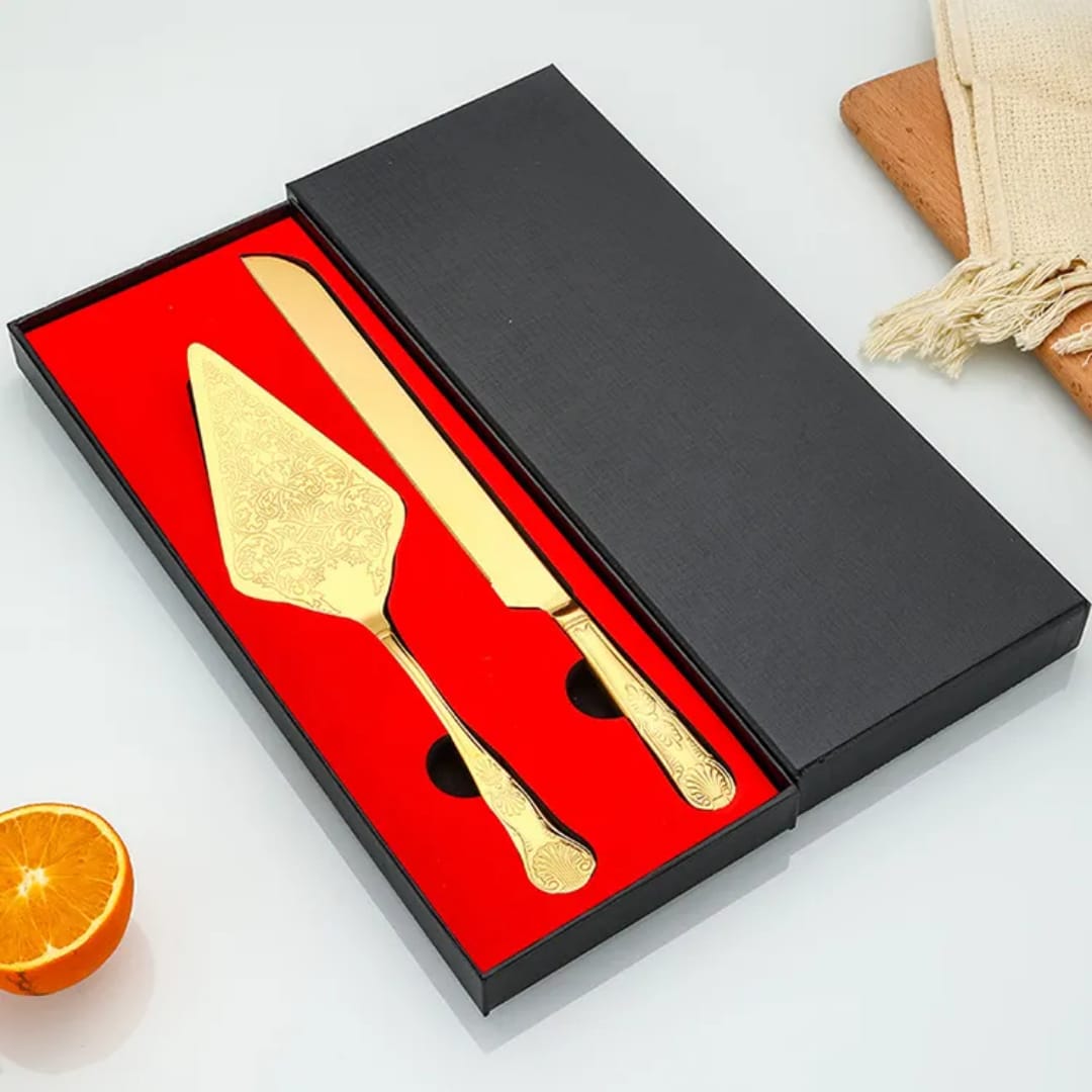 Gold Cake Server