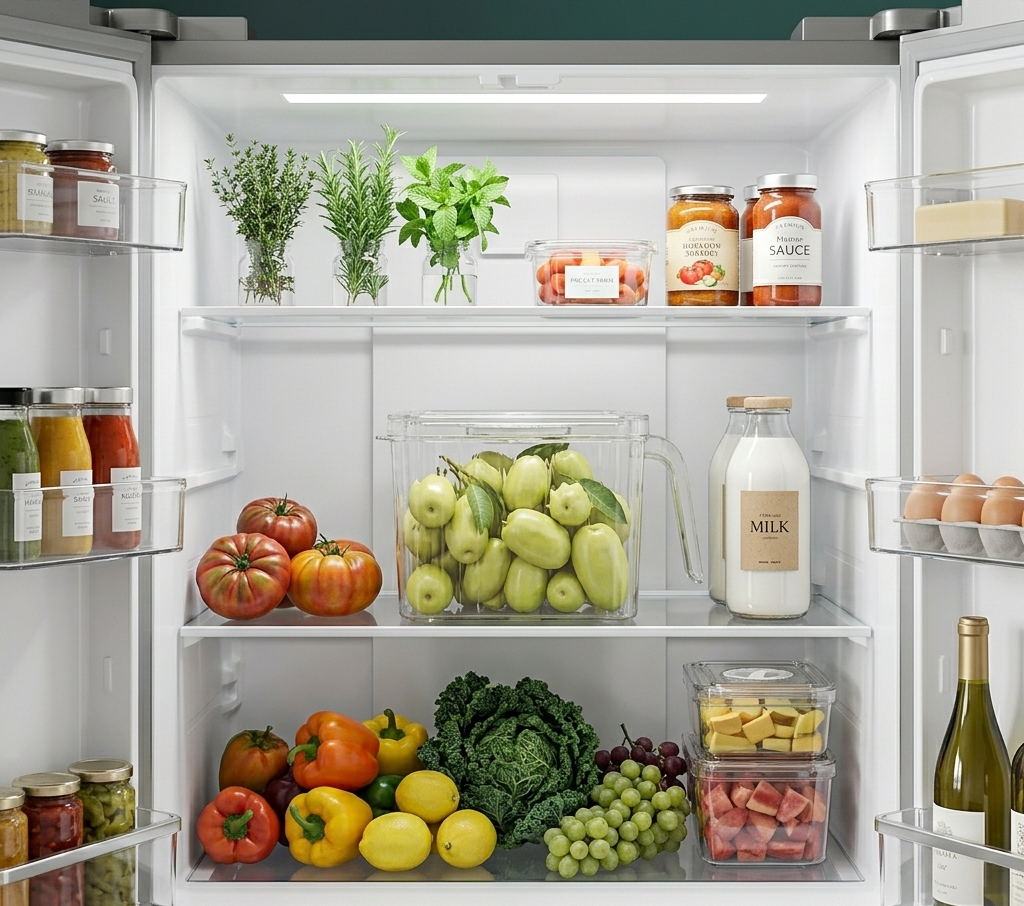 Gemelli Colllection stackable acrylic fridge storage box 2.3L airtight food container clear refrigerator organizer fruits vegetables snack storage box 15x15x10.5cm