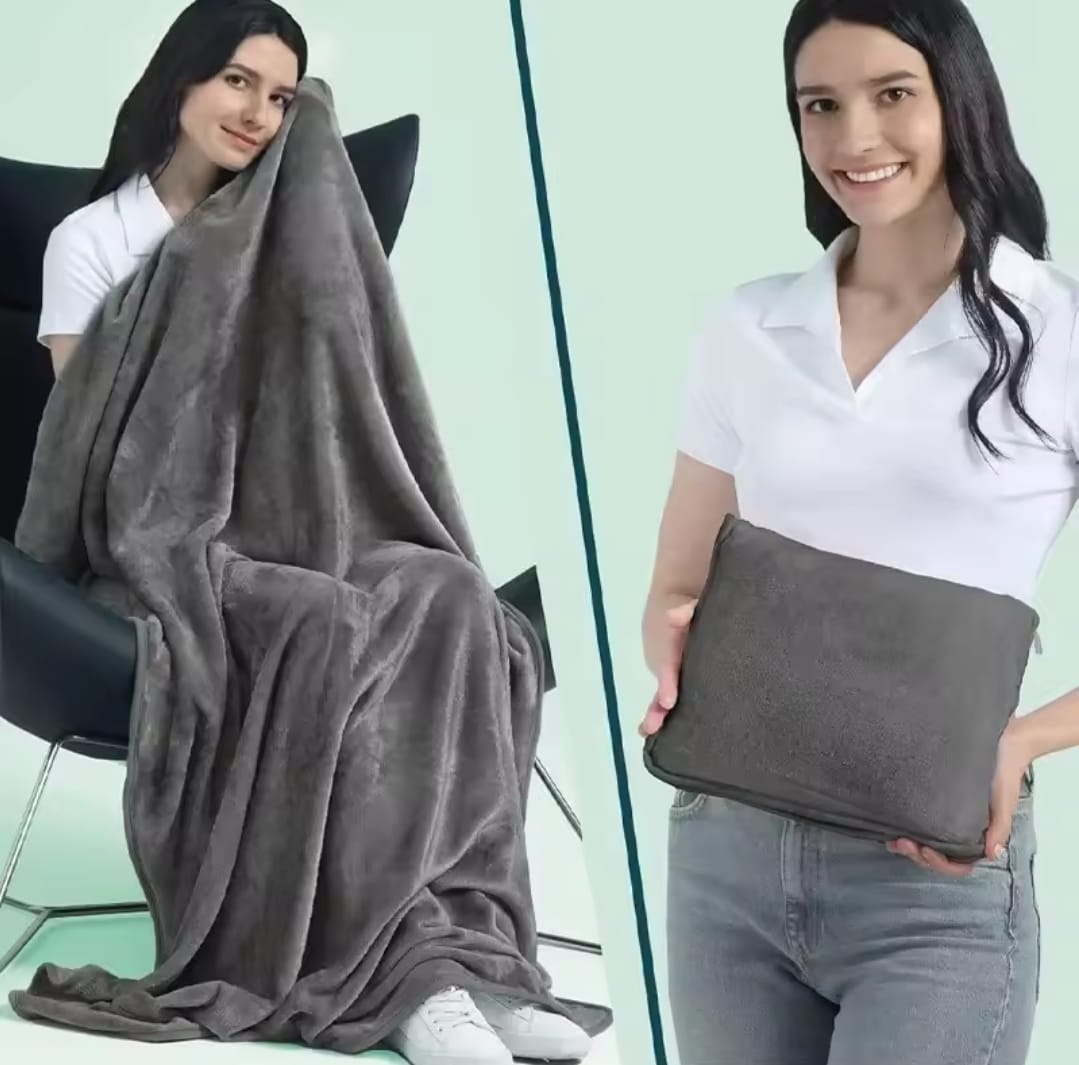 Travel Fleece Blanket Pillow