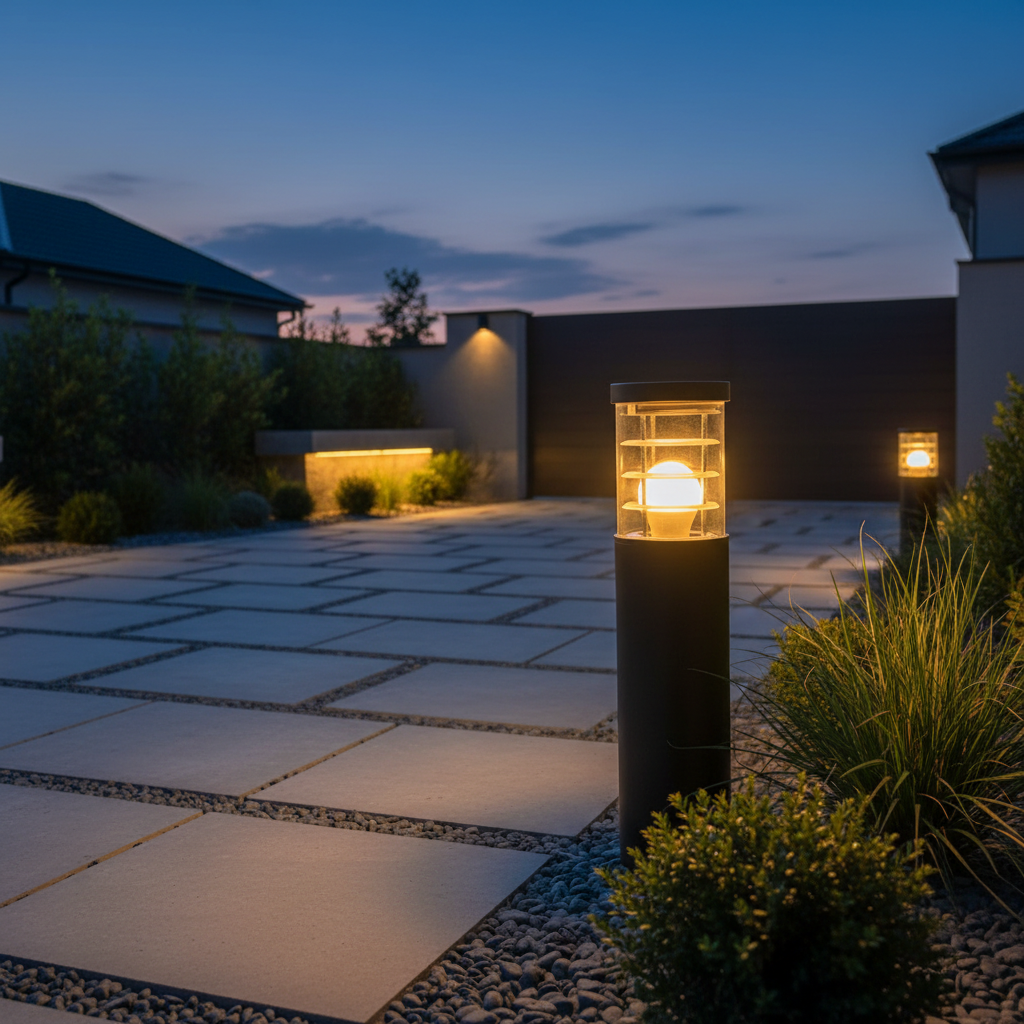 LED Bollard Light with E27 Holder LL 22BL-67-04-BK-WW