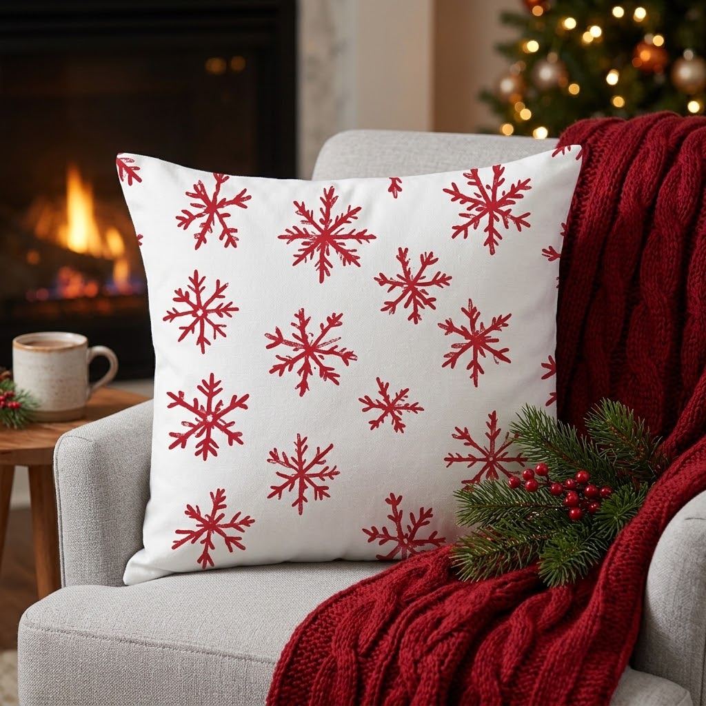 4-Piece Christmas Cushion Cover Set 45 × 45cm