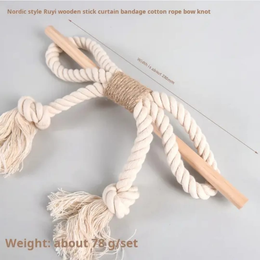 Solid Wood Curtain Binding Rope