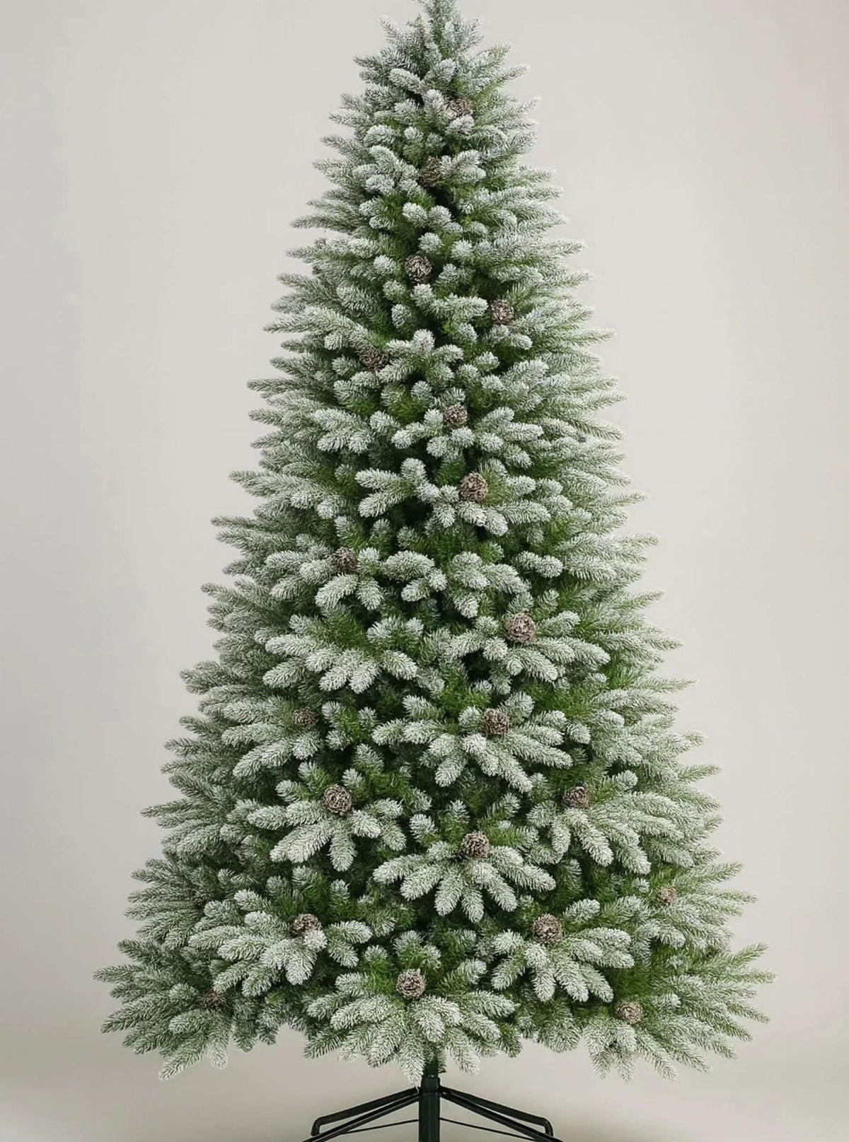 Pine Snow Flocked Tree With Cone