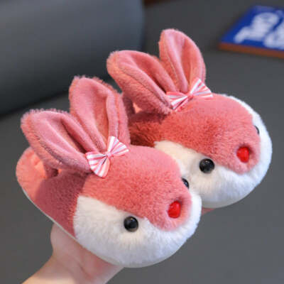 Bunny Ears Plush Kids Indoor Shoes
