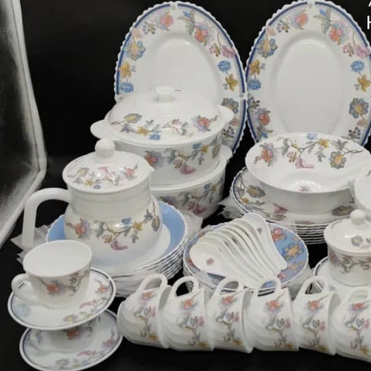 72pcs Arc Opal Round White Flowered Dinner Set