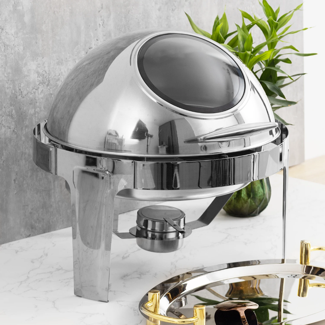 Round Roll Chaffing Dish (With Window)