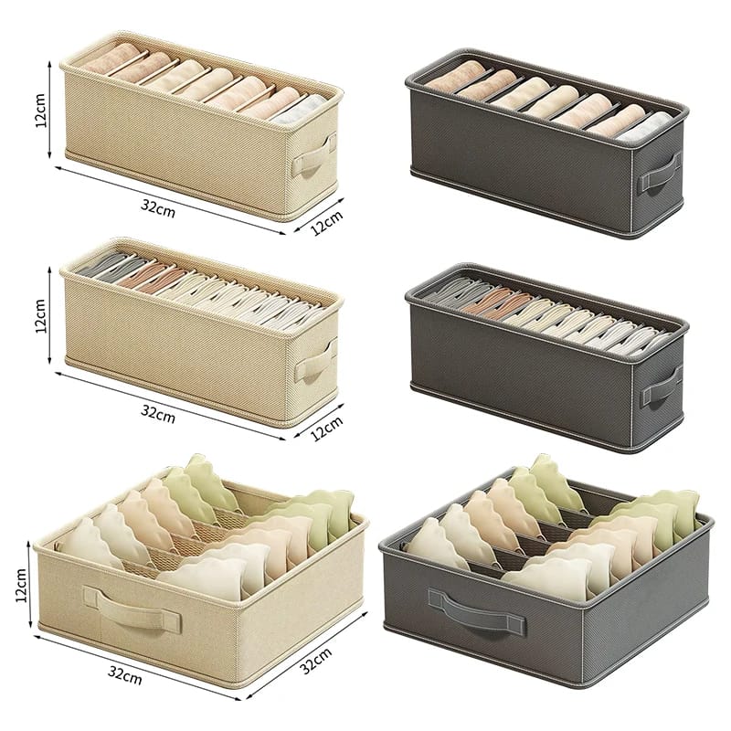 3 Piece Wardrobe Storage Box Set