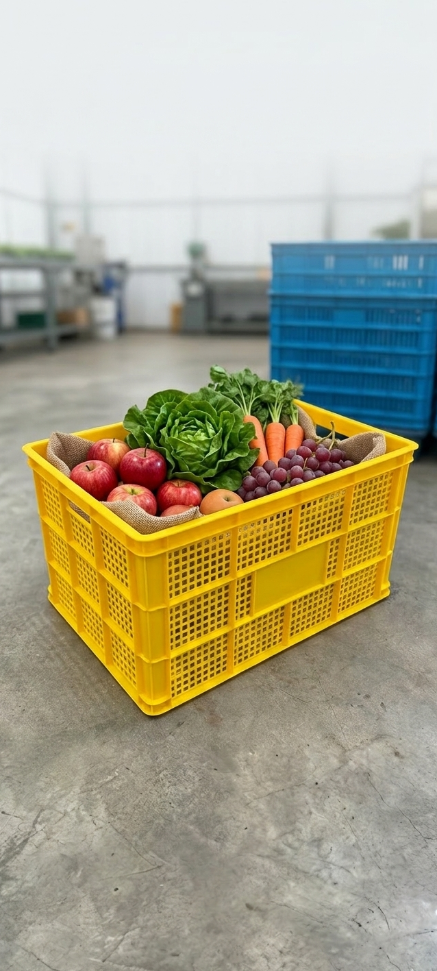 Plastic storage crates for home, commercial, and industrial use