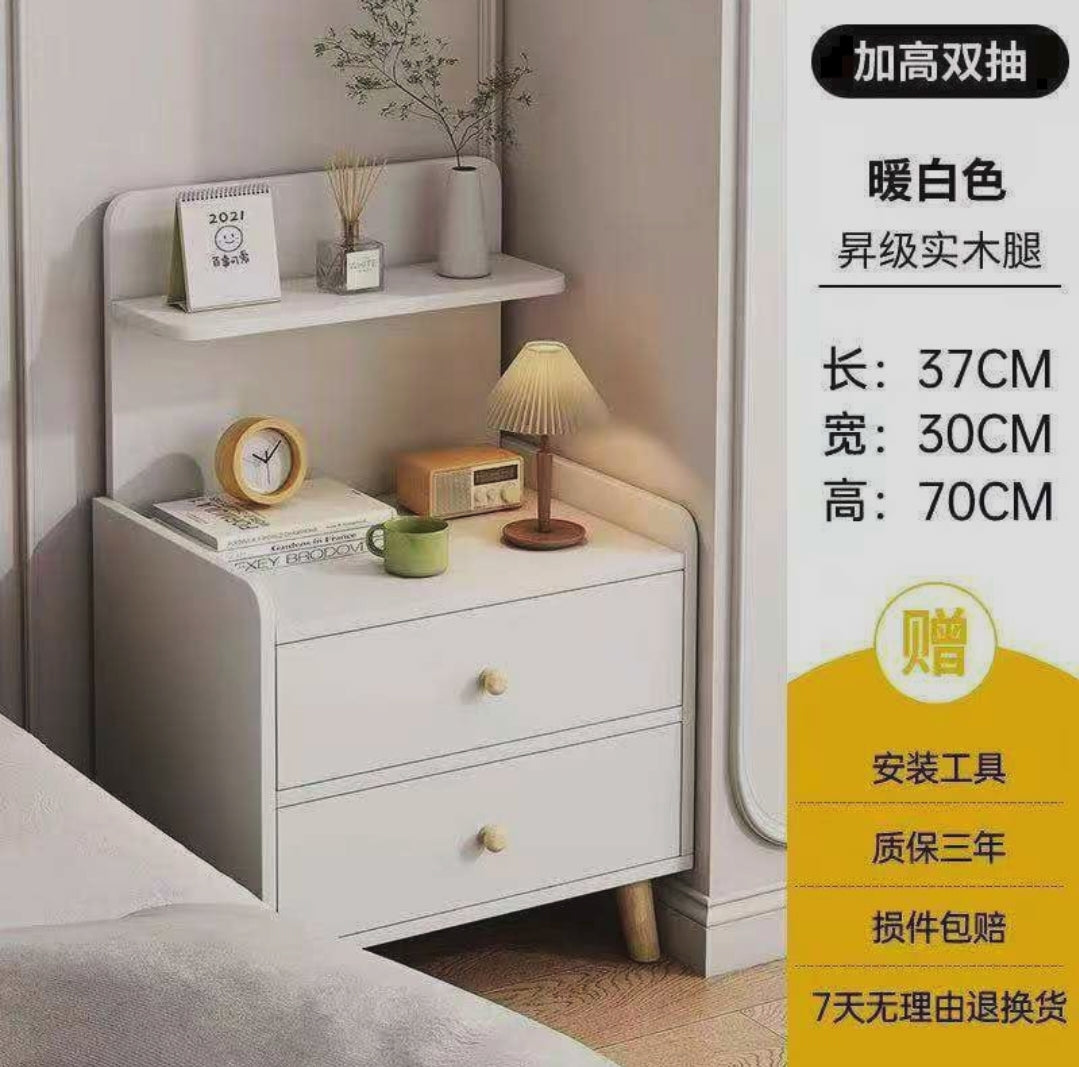 Wooden Bedside Table with Drawer