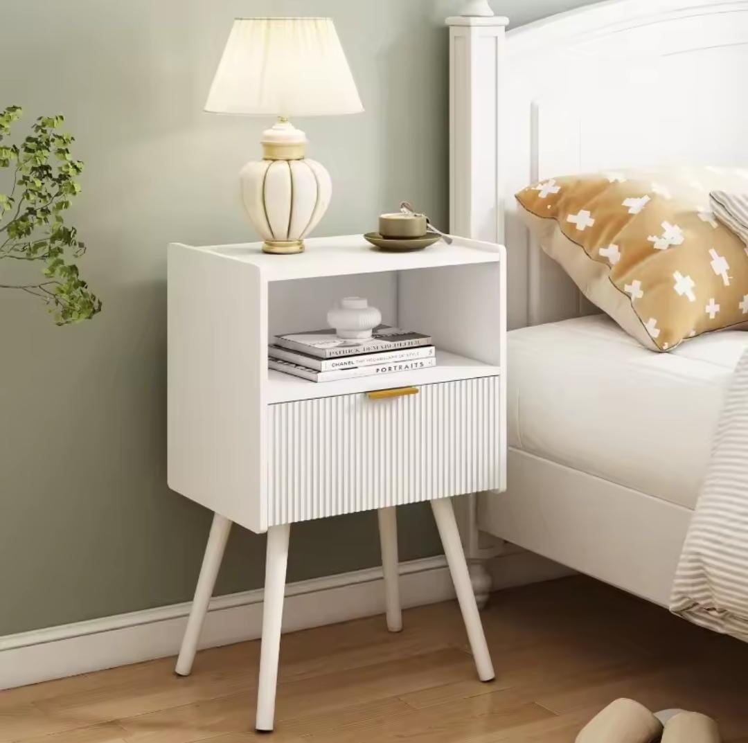 Bedside Table with Storage Drawer