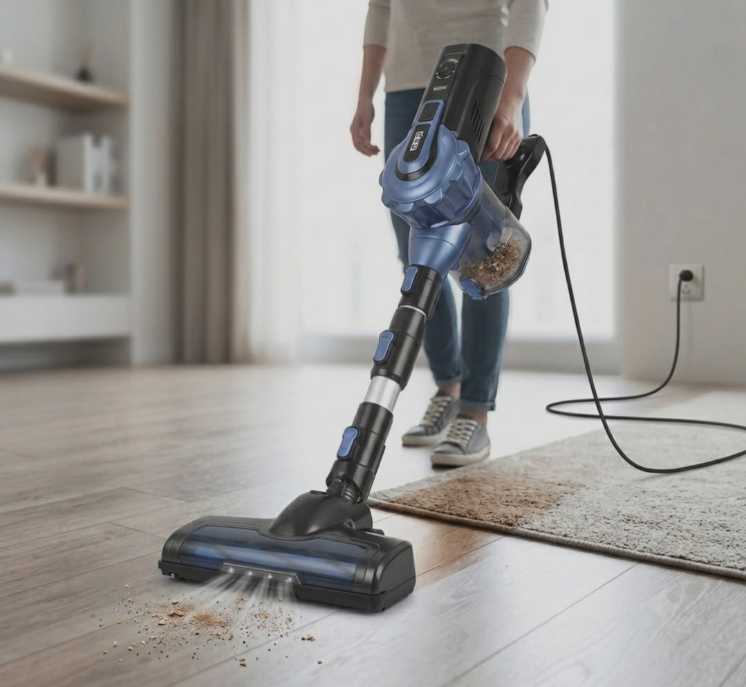 3-in-1 Vacuum Cleaner with Motorised Floor Brush & LED Light