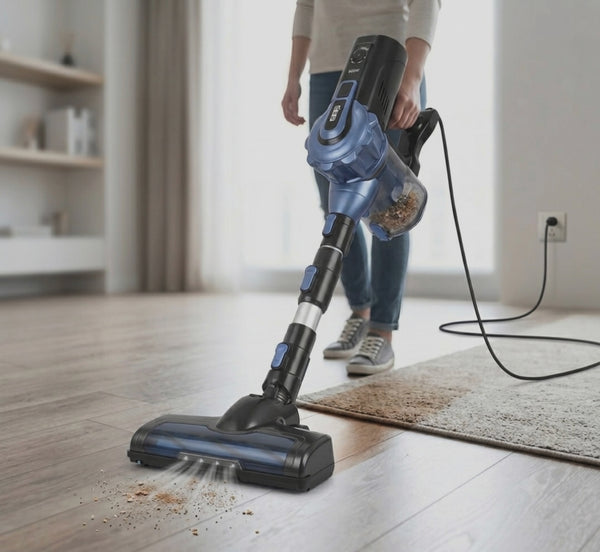 3-in-1 Vacuum Cleaner with Motorised Floor Brush & LED Light