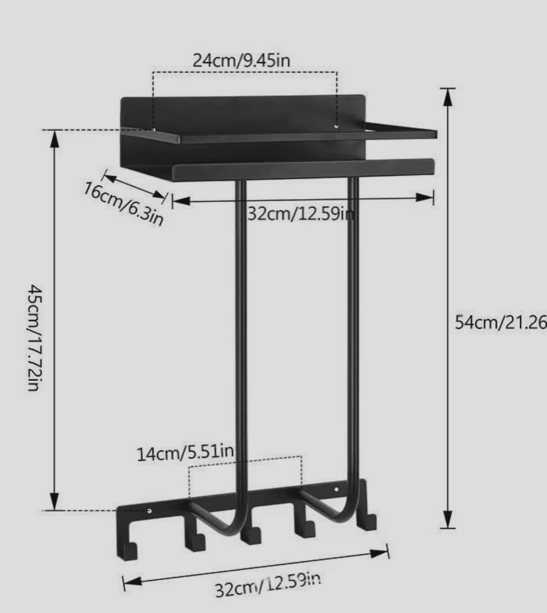 Wall-Mounted Metal Towel Rack