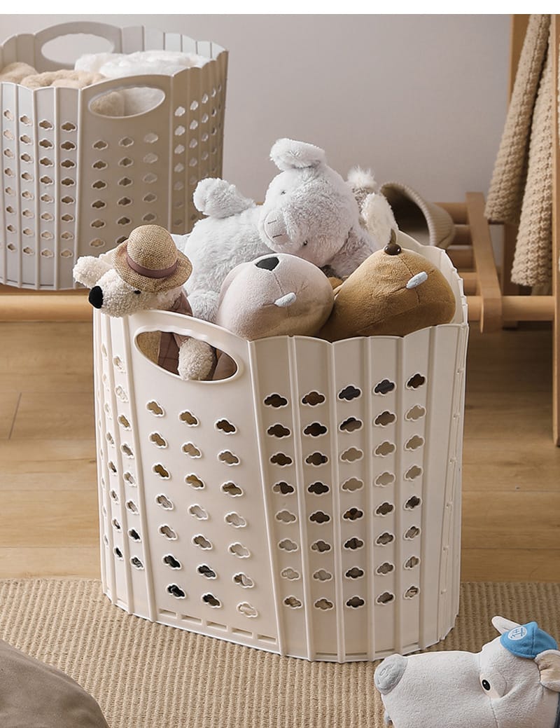 Plastic Handheld Folding Dirty Clothes Basket