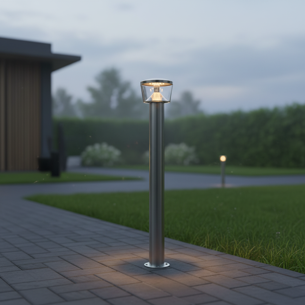 Anodized Aluminium Garden Light LL 202P-0930-SS-WW