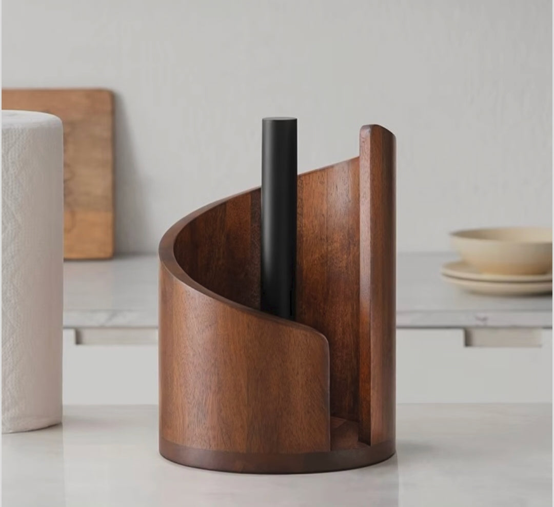 Wooden Countertop Kitchen Tissue Holder