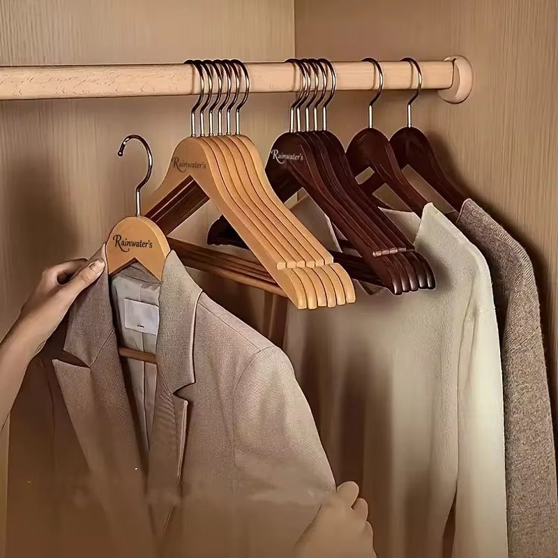 Wooden clothes hangers