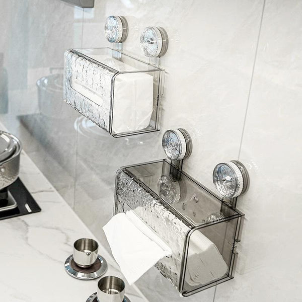 Suction Cup Glacier Pattern Tissue Box