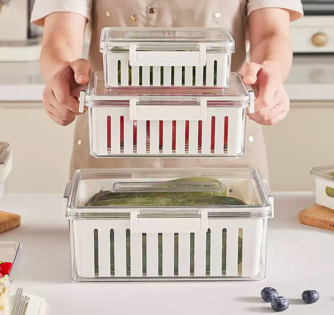 3pcs Stackable Food  Containers