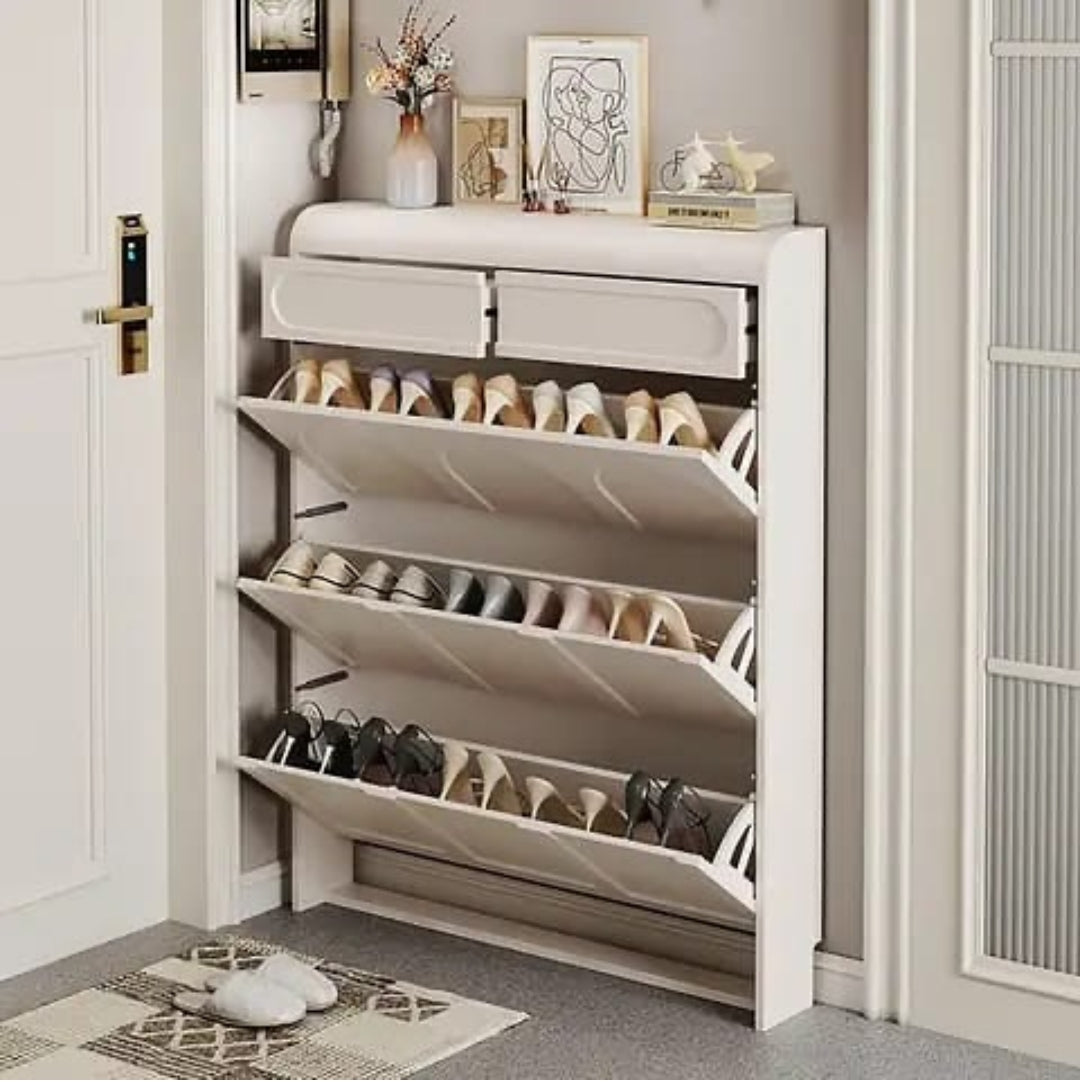 Bucket flip shoe cabinet
