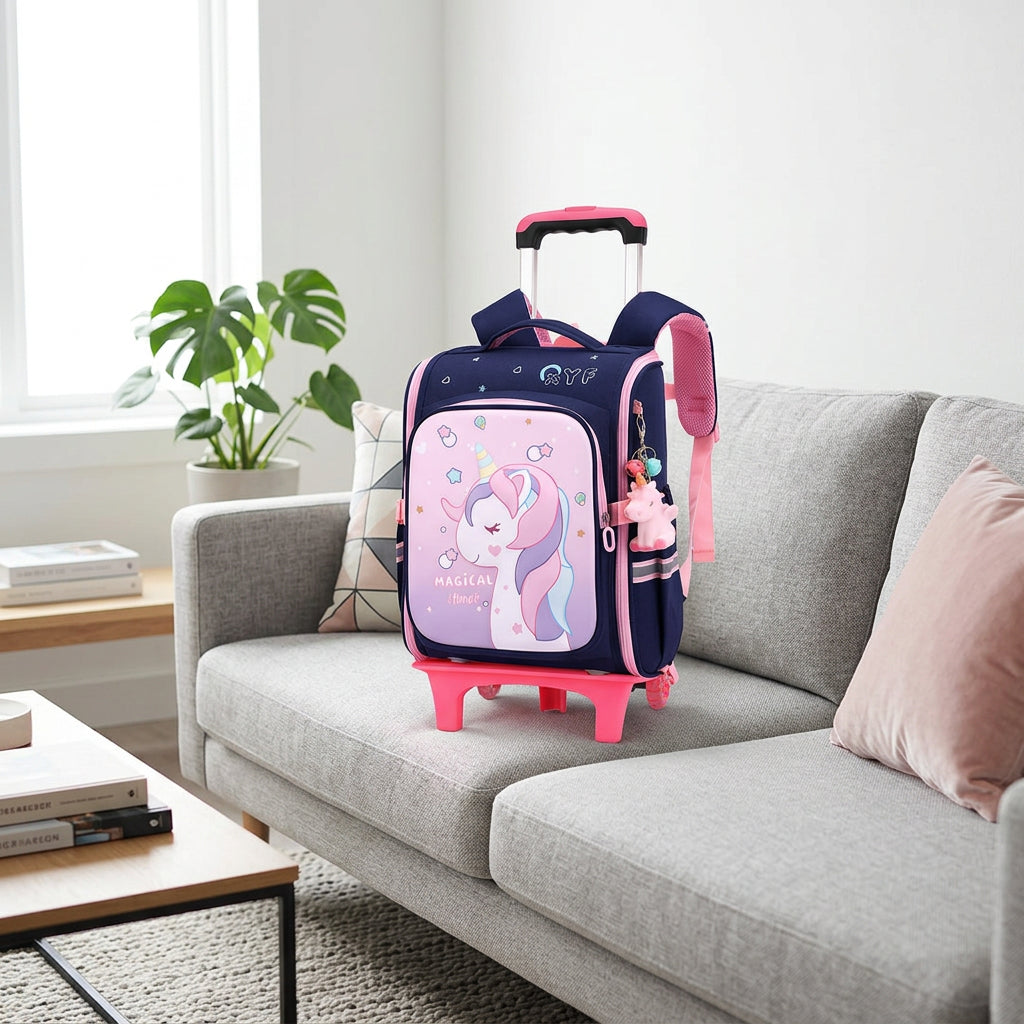 Rolling Trolley School Bag with Wheels