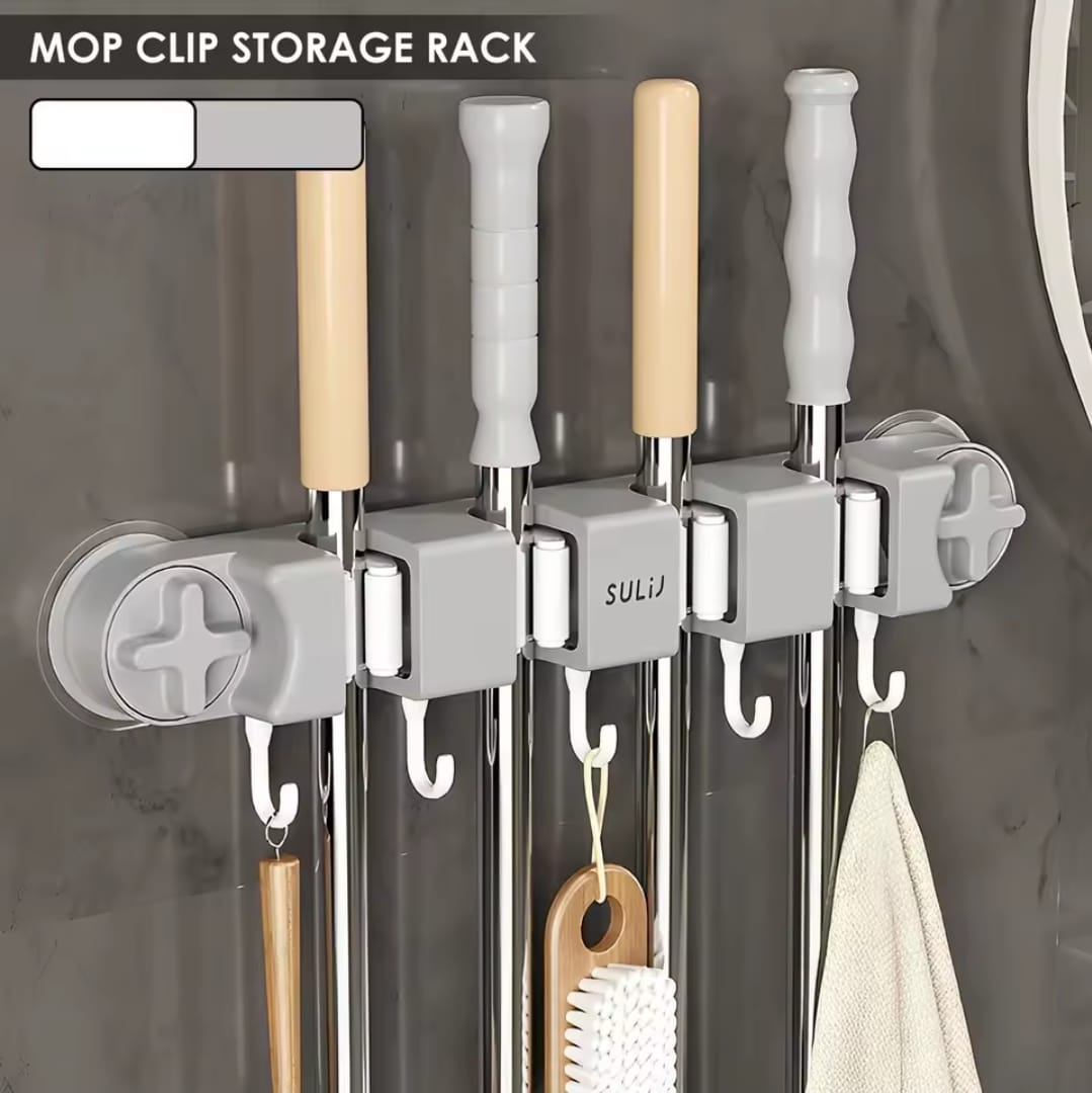 Non-Slip Wall-Mounted Mop Holder Drill
