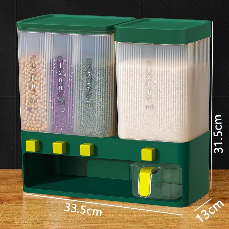 4-Compartment Cereal and Grain Dispenser – 10L