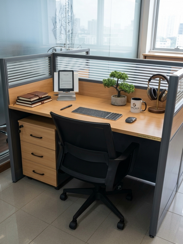 2-Way Work Station with dual workspace surfaces