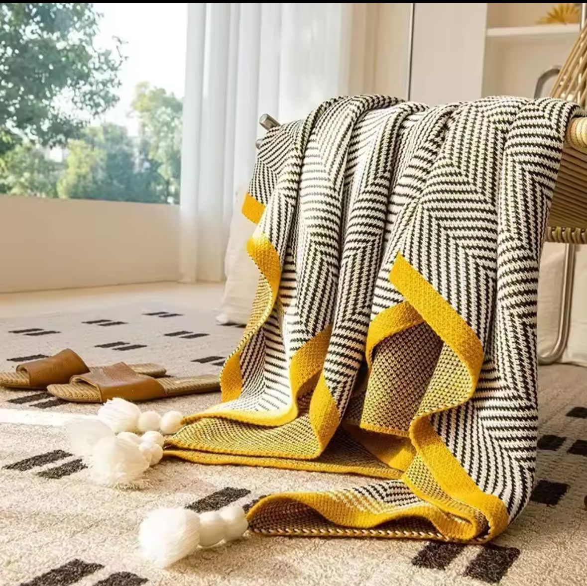 Knitted Throw  Blanket