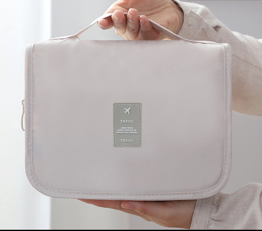 Foldable Waterproof Cosmetic Bag with Large Storage Capacity